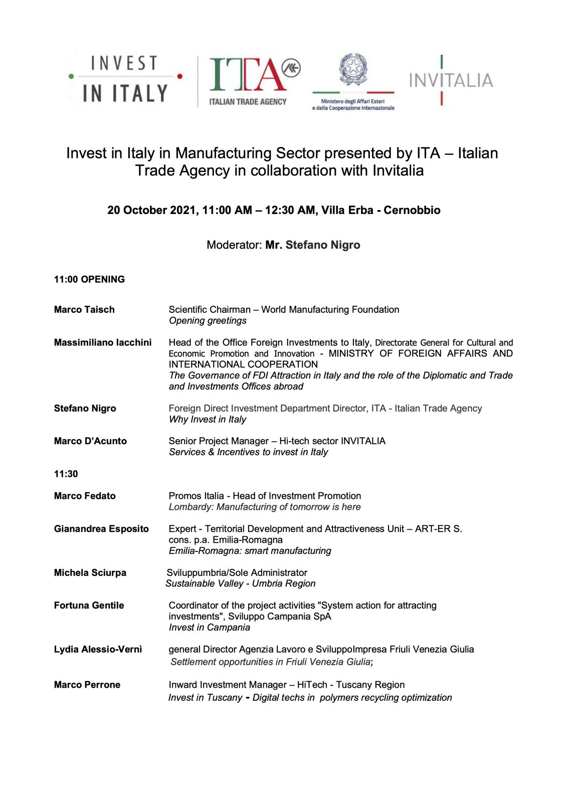 Italian Manufacturing World Manufacturing Foundation